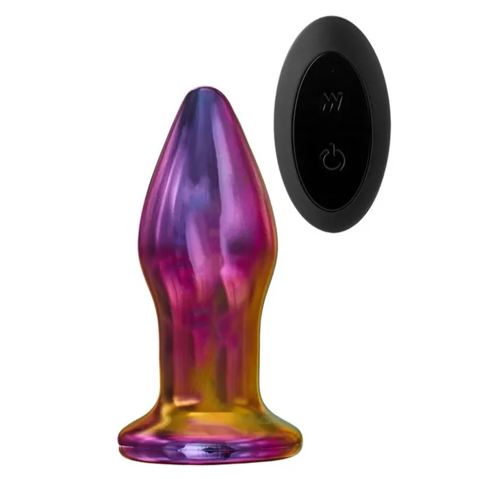 Dream Toys Anal Glamour Glass Remote Vibe Plug