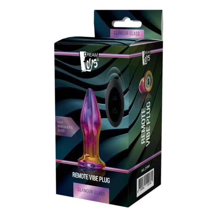 Dream Toys Anal Glamour Glass Remote Vibe Plug