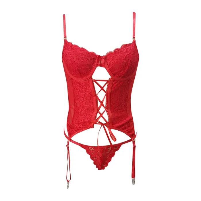 Female Sex Toys Sohimi Thongs Garter 2 Piece Hollow Out Transparent Embroider Lingerie