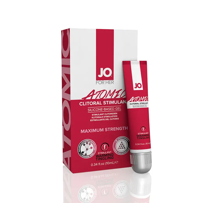 Nalpac Female Sex Toys JO Atomic Clitoral Stimulant SiliconeBased Warming Gel 034 oz