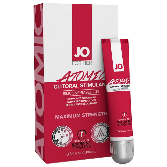 Nalpac Female Sex Toys JO Atomic Clitoral Stimulant SiliconeBased Warming Gel 034 oz