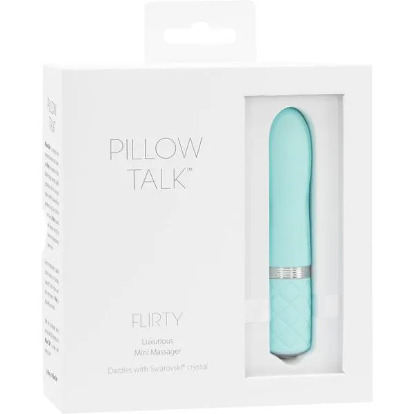 AAPD Female Sex Toys Pillow Talk FLIRTY Powerful Rechargeable Mini Bullet Vibrator with Swarovski Crystal Teal Tiffany Blue AAPD Female Sex Toys Pillow Talk FLIRTY Powerful Rechargeable Mini Bullet Vibrator with Swarovski Crystal Teal Tiffany Blue