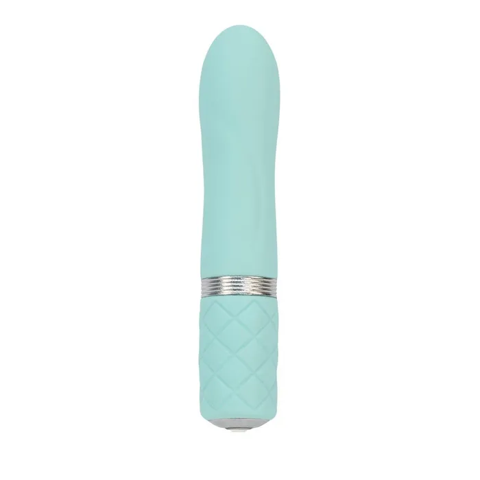 AAPD Female Sex Toys Pillow Talk FLIRTY Powerful Rechargeable Mini Bullet Vibrator with Swarovski Crystal Teal Tiffany Blue