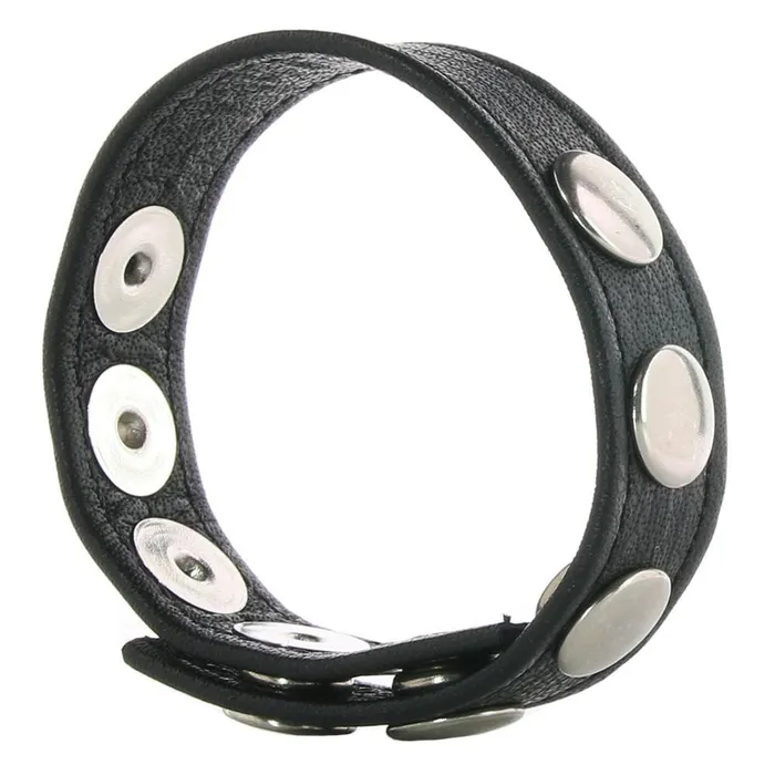 pink cherry Male Sex Toys Calexotics Colt 5 Snap Leather Cock Ring