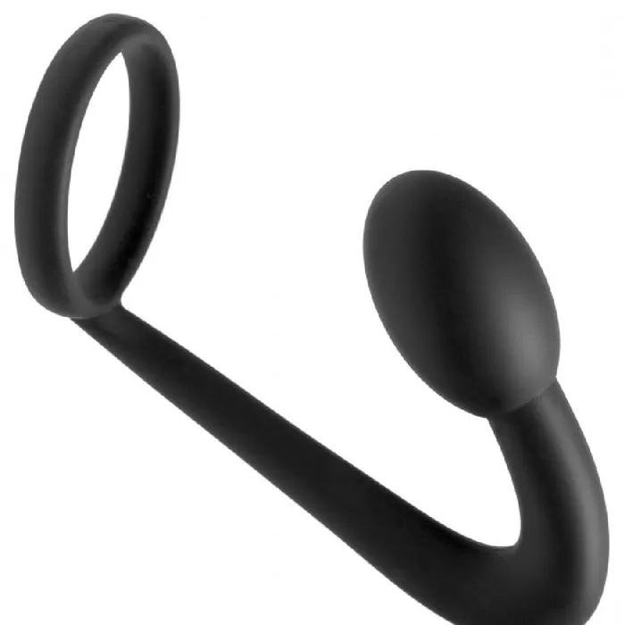 XR Brands Explorer Silicone Cock Ring and Prostate Plug Male Sex Toys