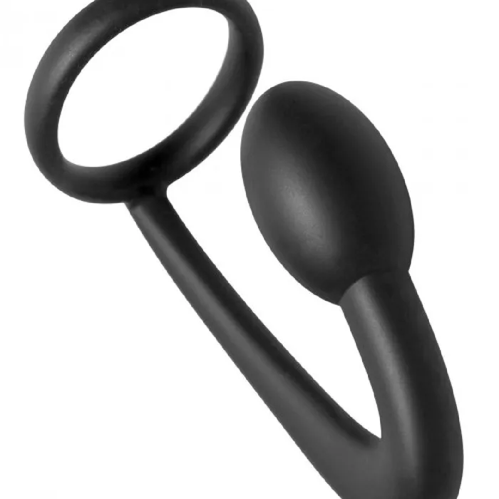 XR Brands Explorer Silicone Cock Ring and Prostate Plug Male Sex Toys
