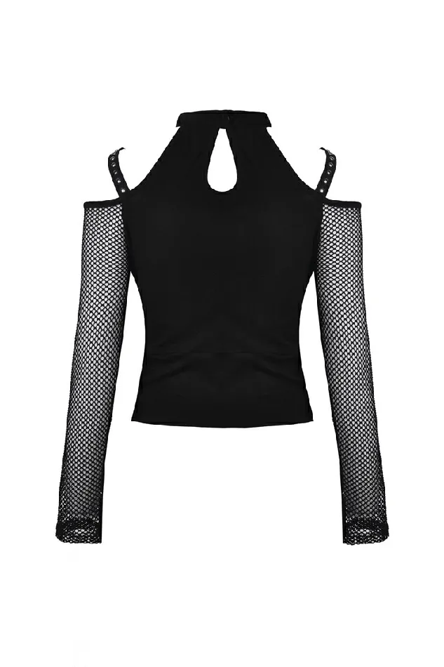 Couples EVEs SECRETS LongSleeved Mesh Top with Sheer Panels and LaceUp Front