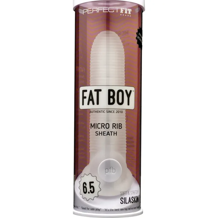 PerfectFit Fat Boy Micro Rib Sheath 65in Clear Dildos