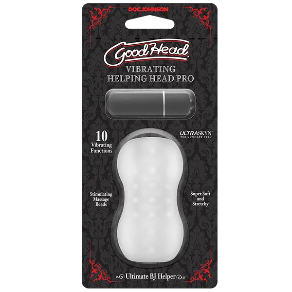 Doc Johnson Male Sex Toys GoodHead Vibrating Helping Head Pro Ultimate BJ Helper