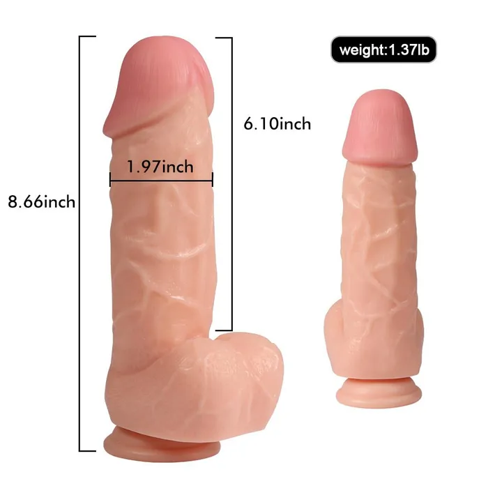 Female Sex Toys HEXHER A Little Fat Realistic Dildo 866in