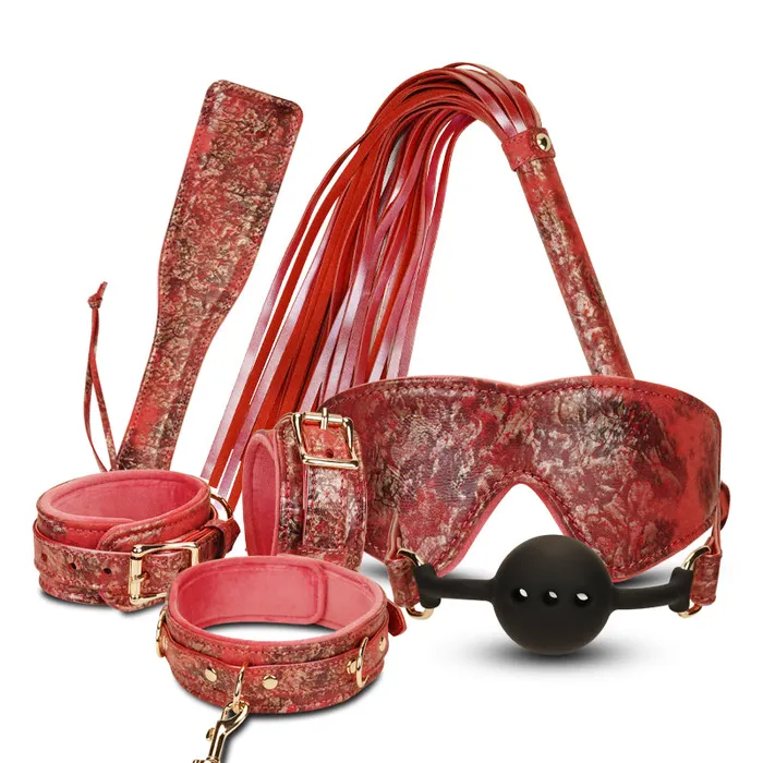 Restraints FRISKY BUSINESS SG Lustrous Leather 10 Pcs Genuine Leather BDSM Set Restraints FRISKY BUSINESS SG Lustrous Leather 10 Pcs Genuine Leather BDSM Set