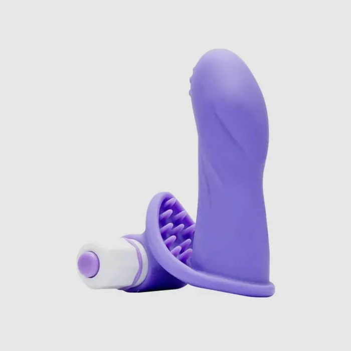 The Finger Sleeve with Bullet in Purple NMC Female Sex Toys