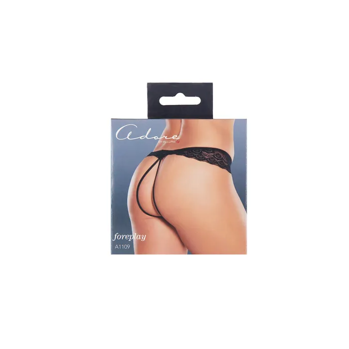 Adore by Allure Foreplay Crotchless Panty Black Allure Anal