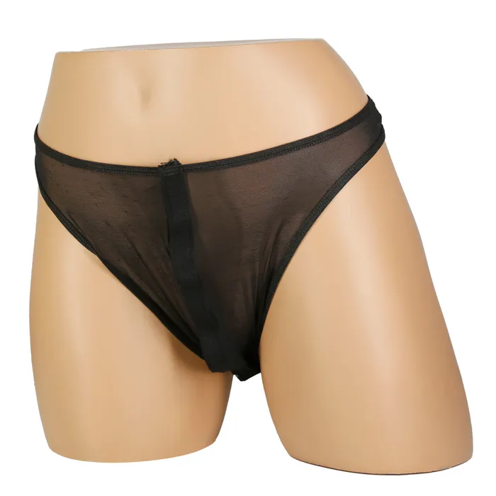 Anal Velcro Front Mesh Thong For Men Black OS Other Brands