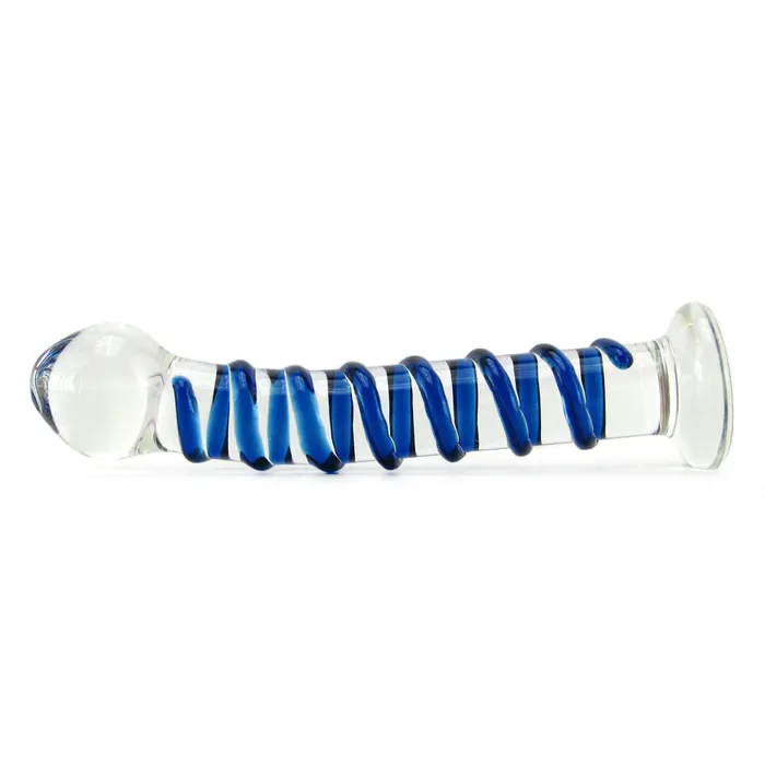 Dildos glas Blue Spiral Glass Dildo
