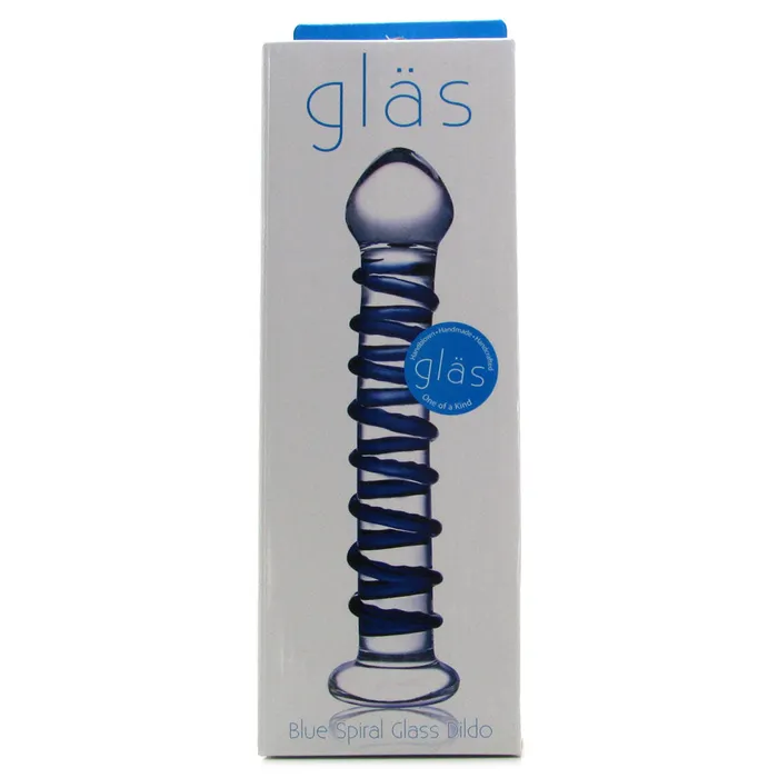 Dildos glas Blue Spiral Glass Dildo