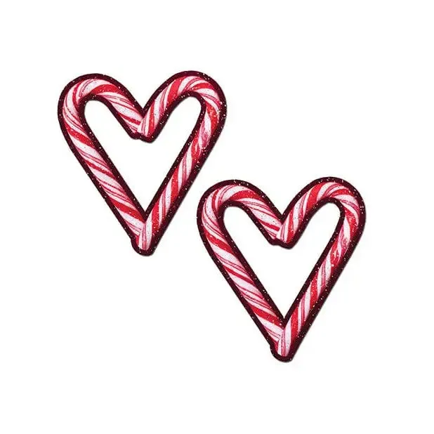 Dildos Pastease Pastease Premium Holiday Candy Cane Heart Dildos Pastease Pastease Premium Holiday Candy Cane Heart