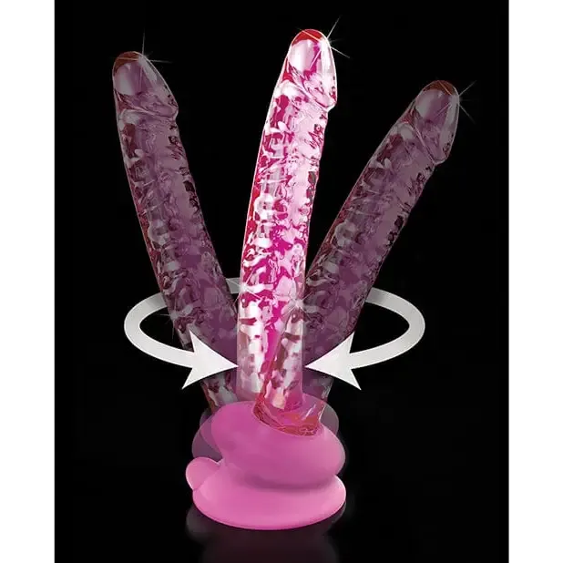 Icicles Dildos Icicles No 86 Hand Blown Glass Massager Wsuction Cup Pink Icicles Dildos Icicles No 86 Hand Blown Glass Massager Wsuction Cup Pink
