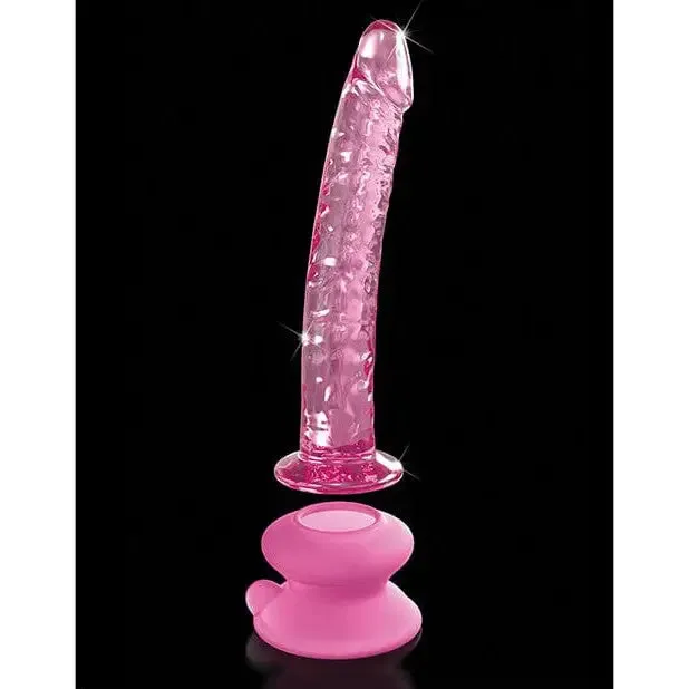 Icicles Dildos Icicles No 86 Hand Blown Glass Massager Wsuction Cup Pink Icicles Dildos Icicles No 86 Hand Blown Glass Massager Wsuction Cup Pink