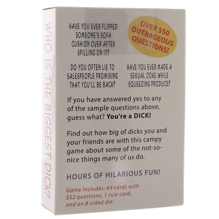 Kheper Games Who Is The Biggest Dick Card Game Games