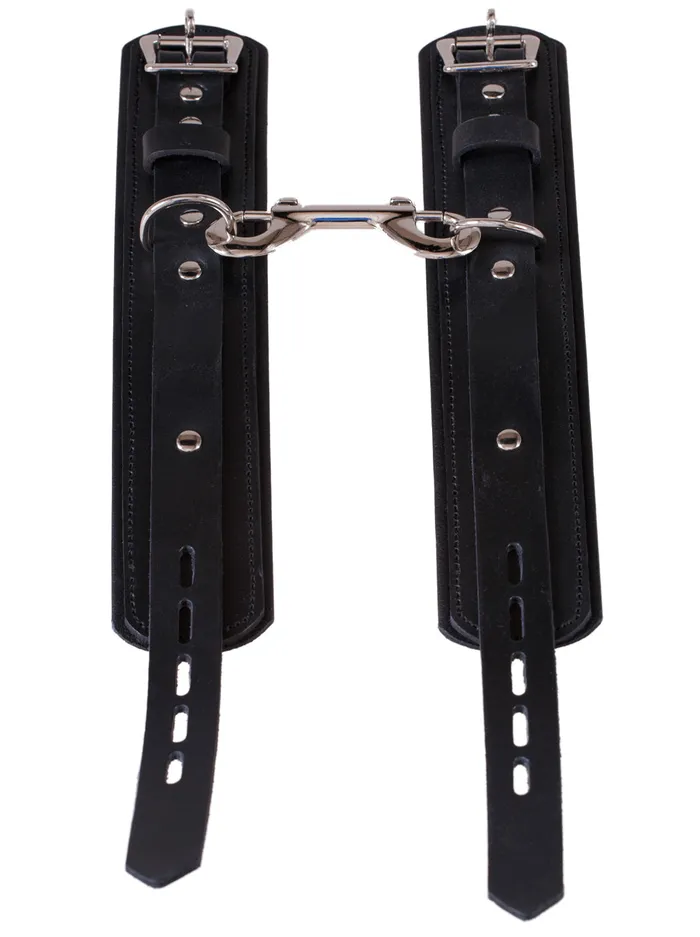 Leather Deluxe Padlock Wrist Cuffs HonourSkintwocom Restraints