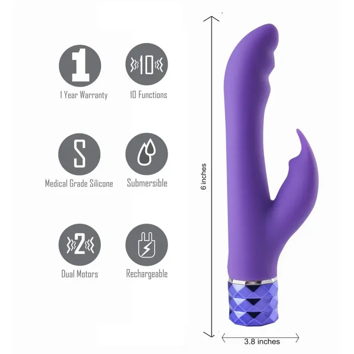 Maia Toys Hailey Silicone Rabbit Purple Vibrators Maia Toys Hailey Silicone Rabbit Purple Vibrators