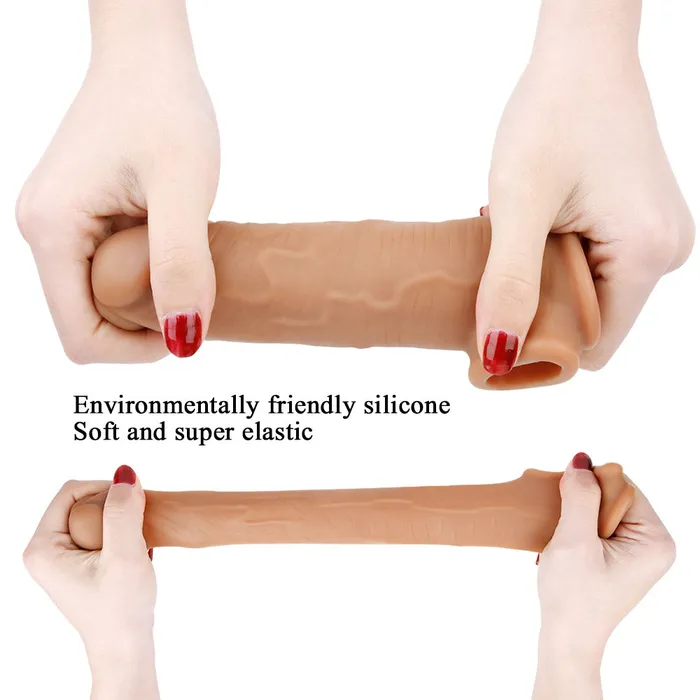 Male Sex Toys Dear Rabbits M4 Fierce Battle 2 Extra Inches Penis Extender with Ball Loop