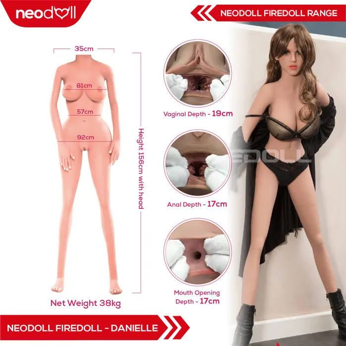 Male Sex Toys Fire Doll Fire Doll Danielle Realistic Sex Doll Tongue included 156cm Light Tan