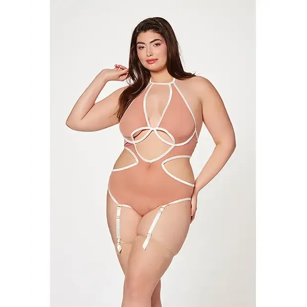 Mesh Cut Out Halter Teddy Qn Seven til Midnight Vibrators