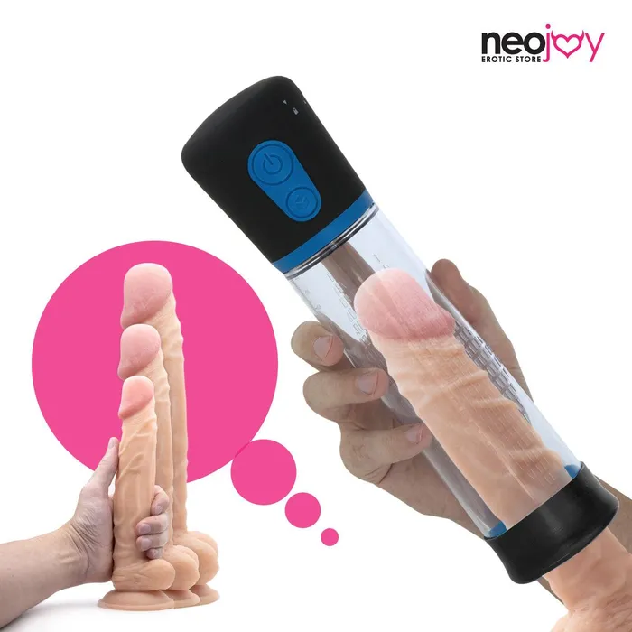 Neojoy Black Male Silicone Stretchy Soft Flexible Penis Pump Sleeve Neojoy Male Sex Toys