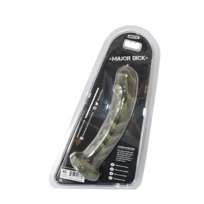 SI Novelties Major Dick Commando 725 Uncut Green Camo Dong Dildos SI Novelties Major Dick Commando 725 Uncut Green Camo Dong Dildos