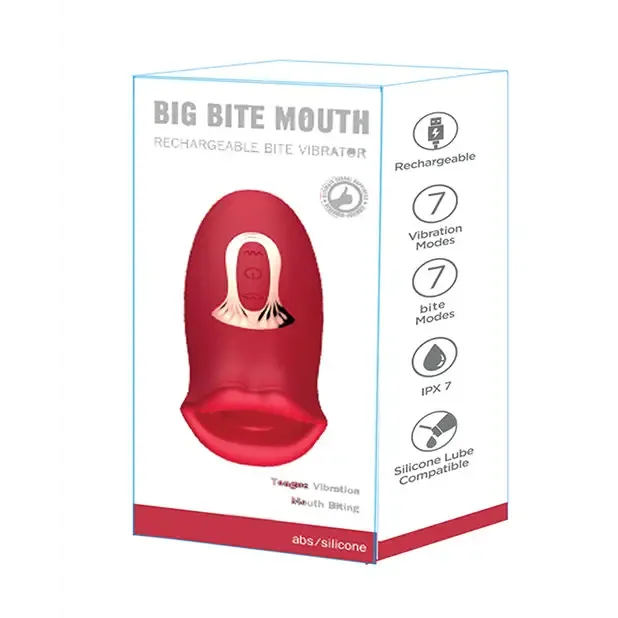 Vibrators Secwell Big Bite Mouth Vibration Biting Red
