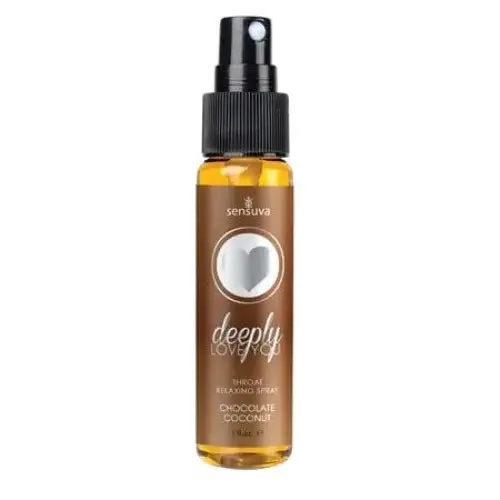 Vibrators Sensuva Deeply Love You Chocolate Coconut Throat Relaxing Spray 1oz Bottle