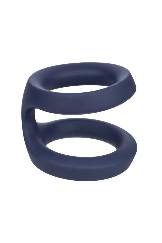 Cal Exotics Male Sex Toys Cal Exotics Viceroy Dual Silicone Cock Ring Blue