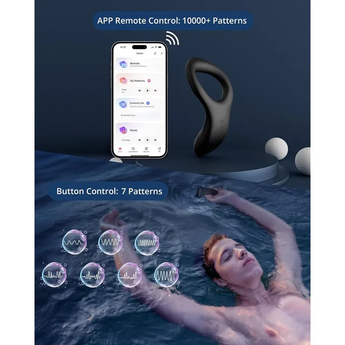 Couples Lovense Lovense Diamo BluetoothControlled Vibrating Cock Ring