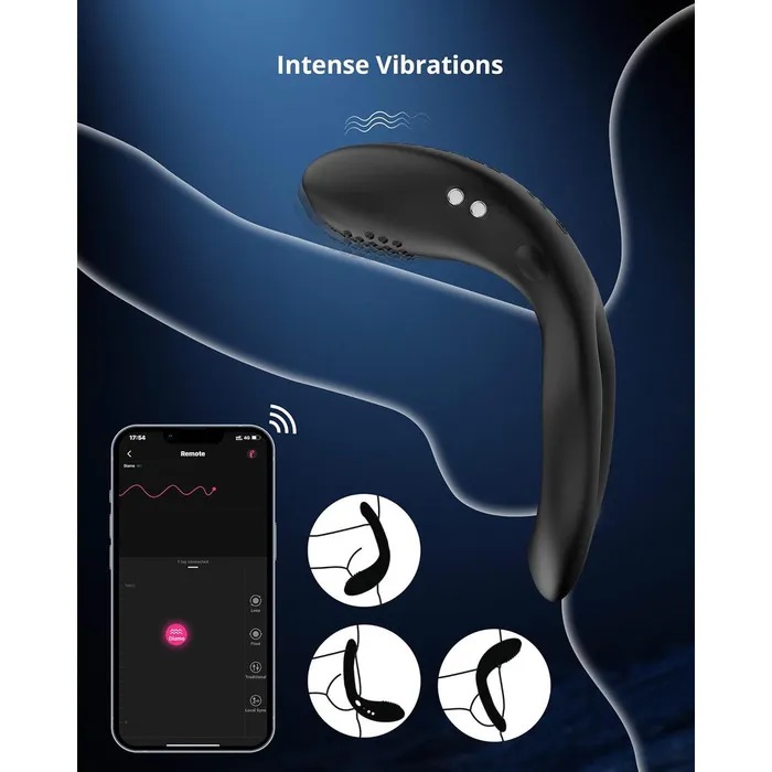 Couples Lovense Lovense Diamo BluetoothControlled Vibrating Cock Ring