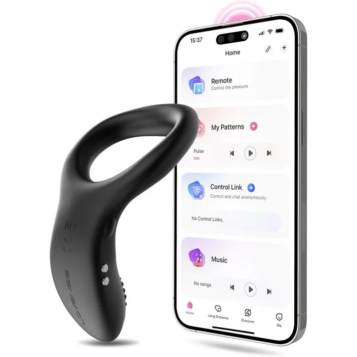 Couples Lovense Lovense Diamo BluetoothControlled Vibrating Cock Ring