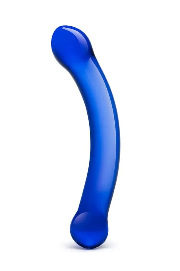 Dildos Electric Eel Gls Double Ended 6 Curved Glass Gspot Dildo Blue