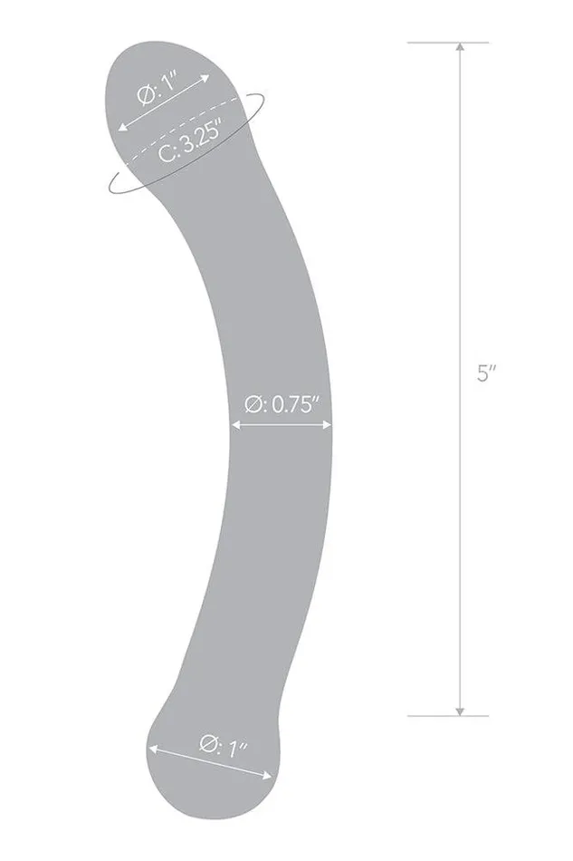 Dildos Electric Eel Gls Double Ended 6 Curved Glass Gspot Dildo Blue