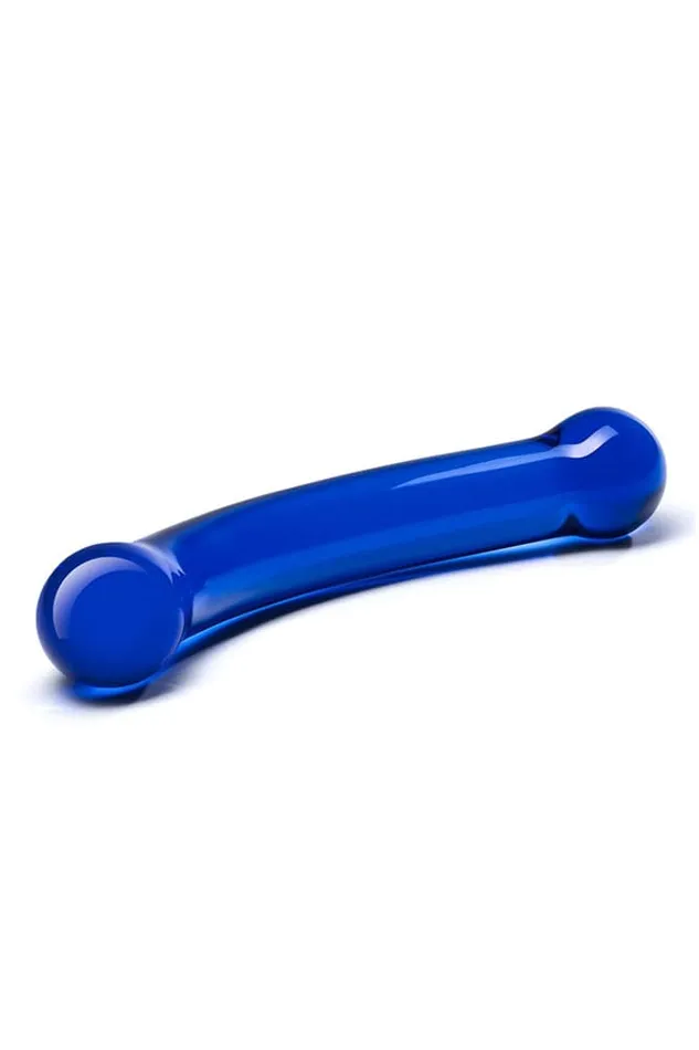 Dildos Electric Eel Gls Double Ended 6 Curved Glass Gspot Dildo Blue
