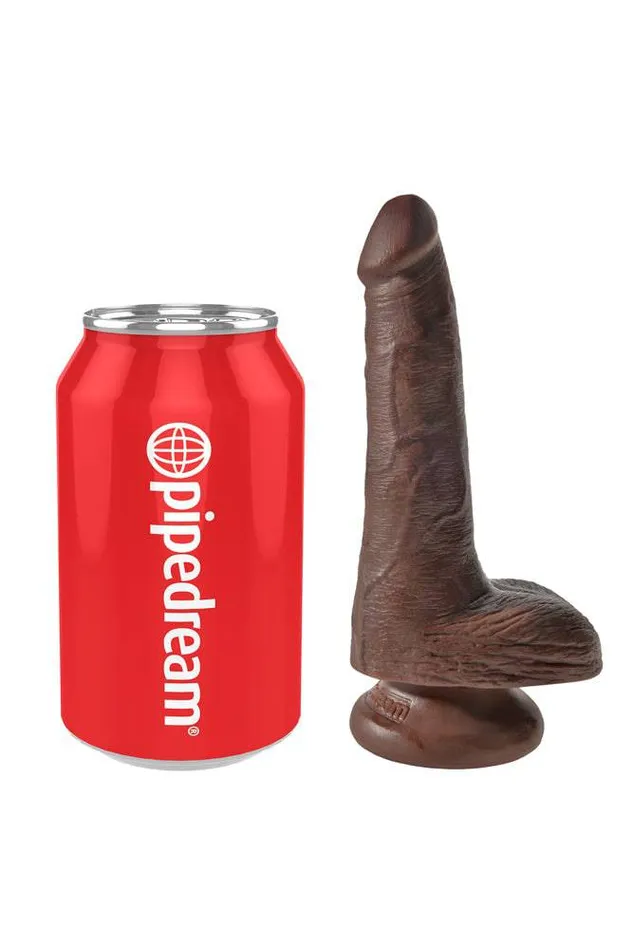 Dildos Pipedream Pipedream King Cock Realistic Dildo with Balls 6 inch BROWN