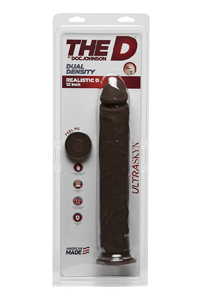 Doc Johnson The D Realistic D 12inch Dual Density Dildo Assorted Doc Johnson Dildos