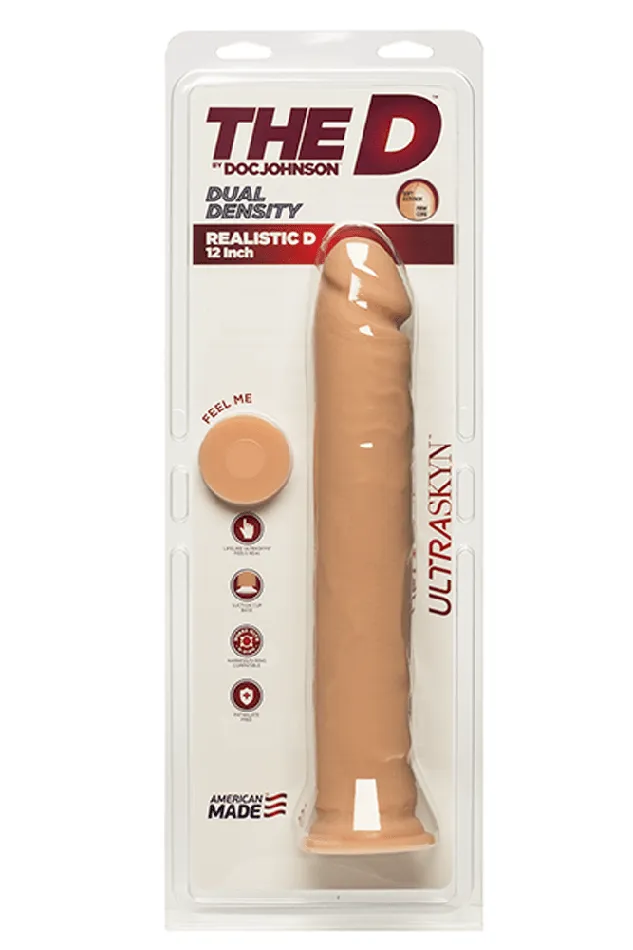 Doc Johnson The D Realistic D 12inch Dual Density Dildo Assorted Doc Johnson Dildos