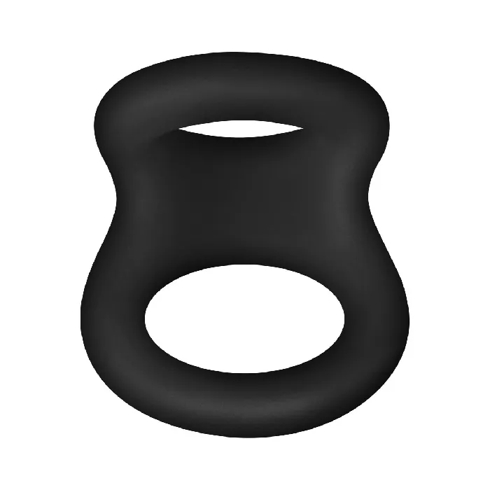 FORTO FORTO F22 Double Liquid Silicone D Ring Small Black Male Sex Toys
