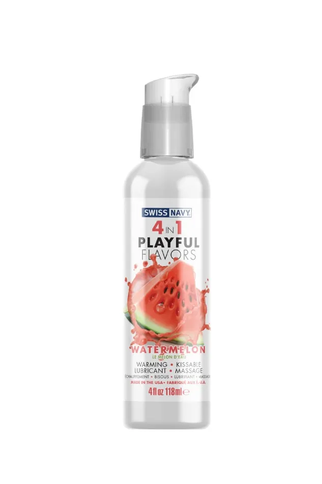 Lubricants Swiss Navy Swiss Navy 4 in 1 Playful Flavors Flavored Lubricant Watermelon 4oz Lubricants Swiss Navy Swiss Navy 4 in 1 Playful Flavors Flavored Lubricant Watermelon 4oz