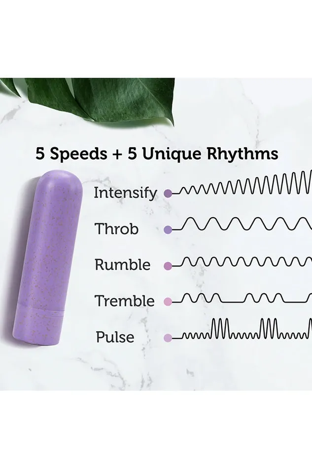 Vibrators Blush Blush Novelties Gaia Eco Rechargeable Bullet Vibrator Lilac
