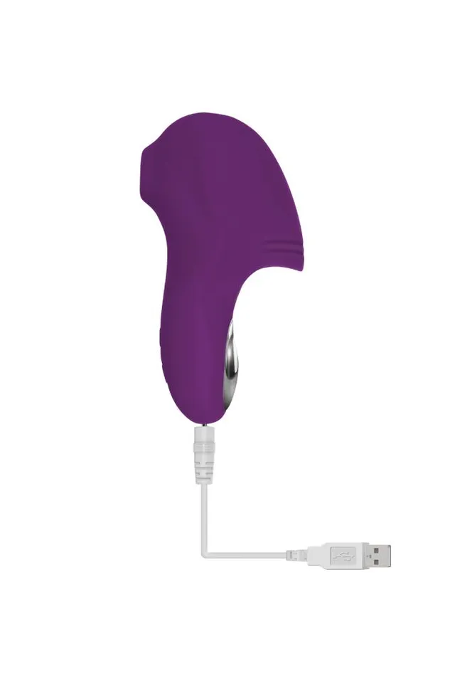 Vibrators Evolved Sucker for You Fingertip Suction Vibrator Purple Evolved