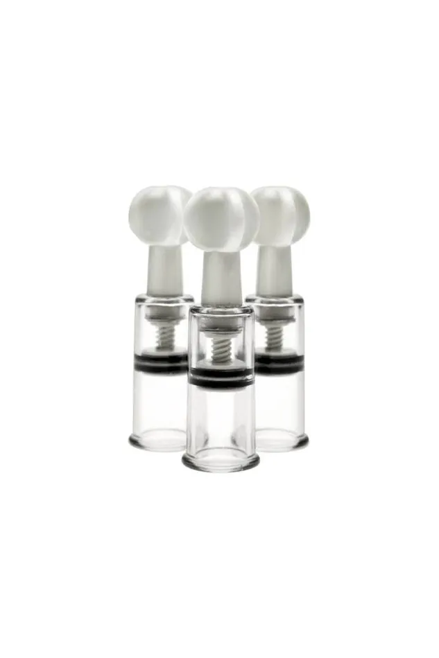 XR Brands Size Matters Max Twist Clit and Nipple Triple Sucker Set Clear XR Brands Dildos XR Brands Size Matters Max Twist Clit and Nipple Triple Sucker Set Clear XR Brands Dildos