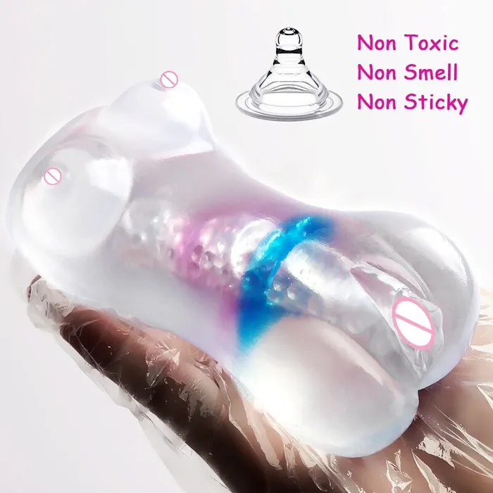 LAZADASEXTOYS Male Sex Toys Artificial Vagina Pocket Pussy Male Masturbator Sex Toys for Man Soft Silicone Masturbation Stroker Cup Adult Toy Sex Products