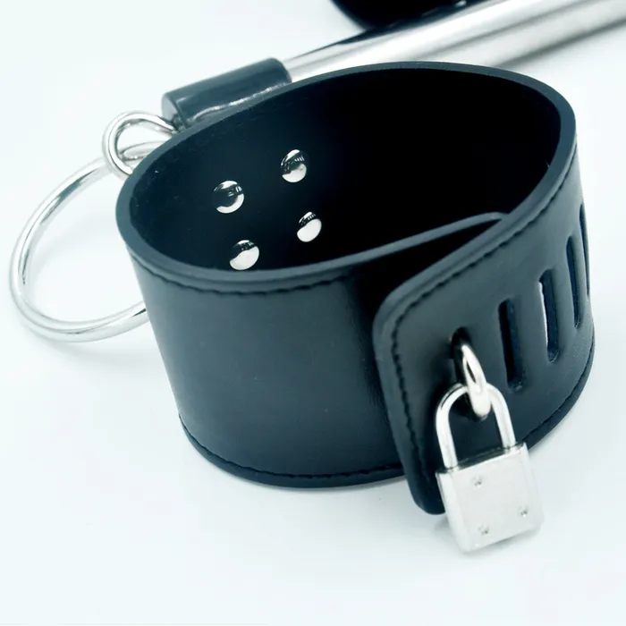 LAZADASEXTOYS New Funny BDSM Bondage Sex Steel Pipe Handcuff and Ankle Cuffs Sex Games for Couples Hardware Leather Erotic toys for Female Couples